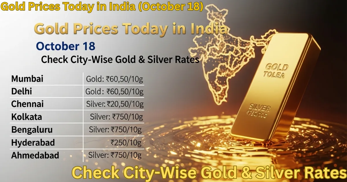 Gold Prices Today in India (October 18)