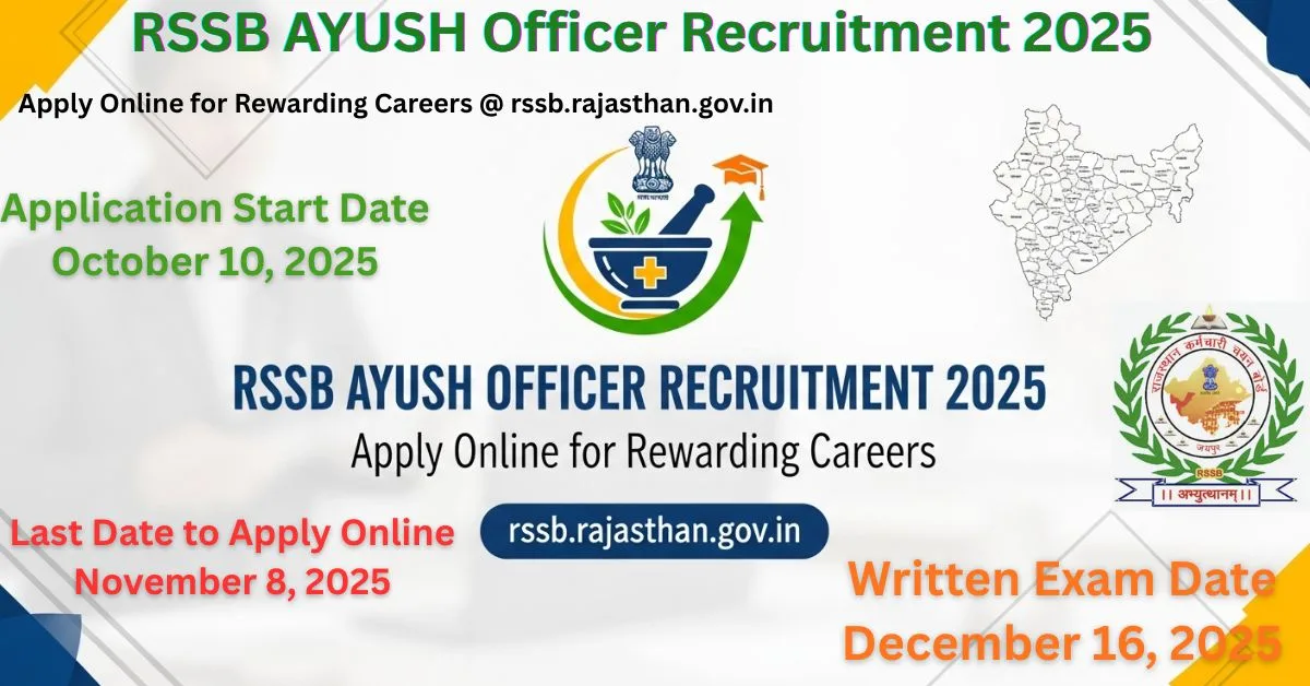 RSSB AYUSH Officer Recruitment 2025