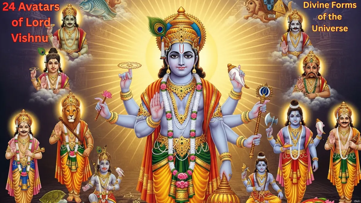 24 Avatars of Lord Vishnu: Divine Forms of the Universe