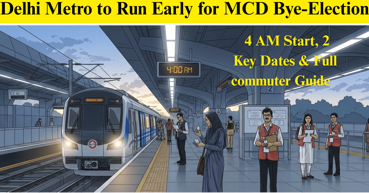 Delhi Metro to Run Early for MCD Bye-Election