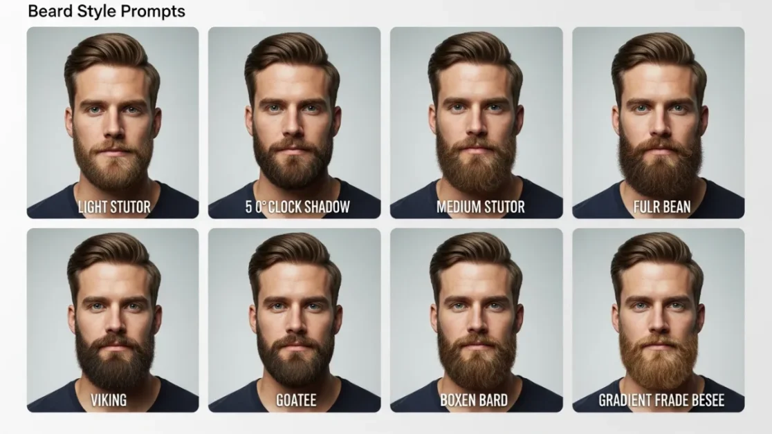 Gemini AI Beard Style Prompts