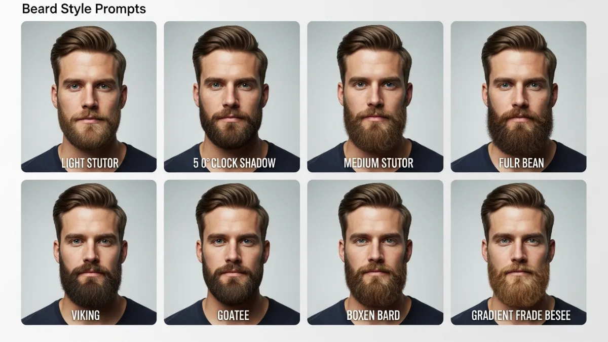 Gemini AI Beard Style Prompts