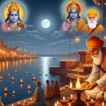 Kartik Purnima 2025, Dev Deepawali & Gurpurab: Date, Rituals, Varanasi Ganga Aarti & Significance Devotees celebrating Kartik Purnima, Gurpurab, and Dev Deepawali 2025 at Varanasi ghats with thousands of diyas, full moon, and divine blessings of Lord Shiva, Lord Vishnu, and Guru Nanak Dev Ji