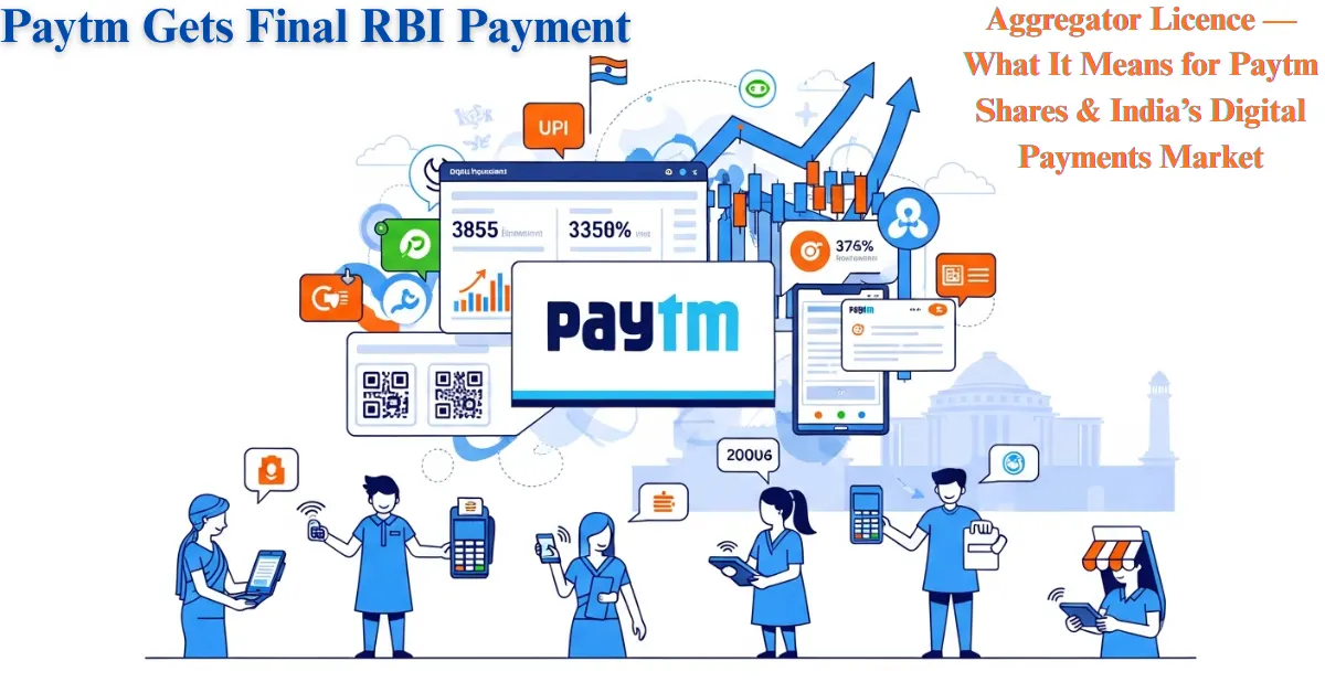 Paytm Gets Final RBI Payment-Aggregator Licence — What It Means for Paytm Shares & India’s Digital Payments Market