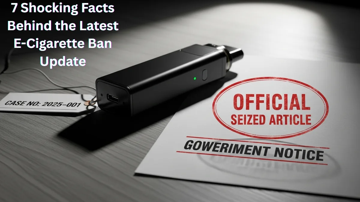 “Government action highlighting the latest e-cigarette ban update in 2025 with confiscated vaping device.”