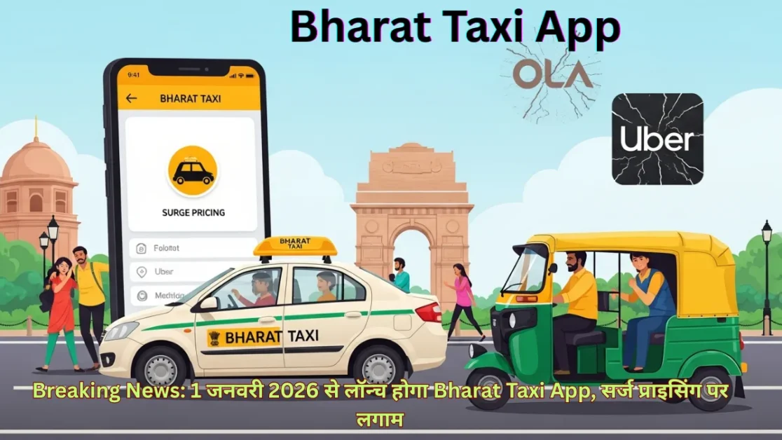 Bharat Taxi App launching on January 1, 2026 in Delhi to curb surge pricing and offer fair taxi fares under a government initiative