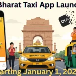 “Bharat Taxi app launched by Government of India in Delhi to end surge pricing and challenge Ola-Uber monopoly from January 1, 2026.”