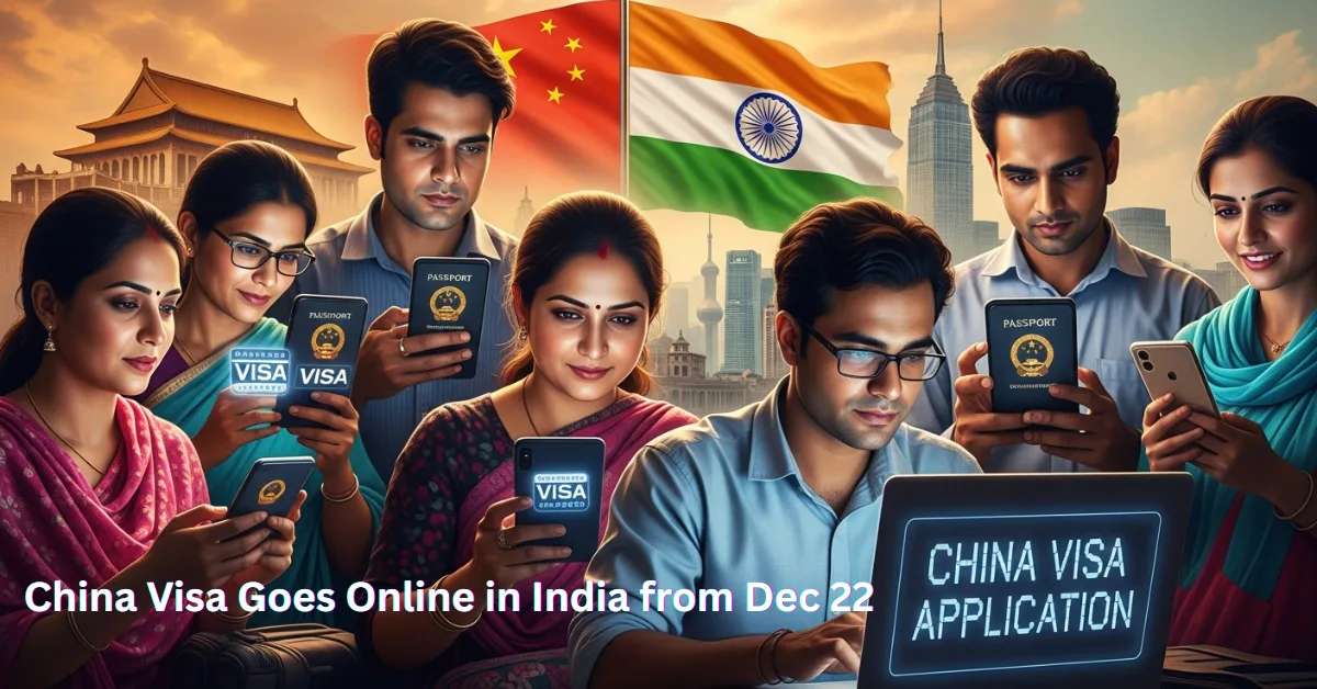 China visa online application system launched in India from December 22 allowing digital submissions through Chinese Embassy visa portal