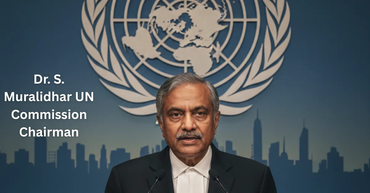 Dr. S. Muralidhar appointed Chairman of the UN Gaza Commission investigating human rights violations in Gaza and Israel.