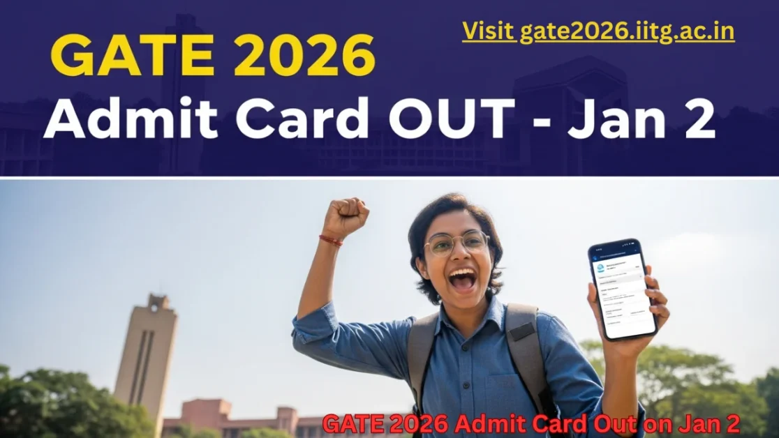 GATE 2026 admit card released on January 2 official update