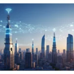 India Mobile Tariffs Are Among the World’s Lowest — What It Means for Telecom Industry Growth India mobile tariffs visualised through telecom towers and 5G network signals over an Indian city skyline at sunset.