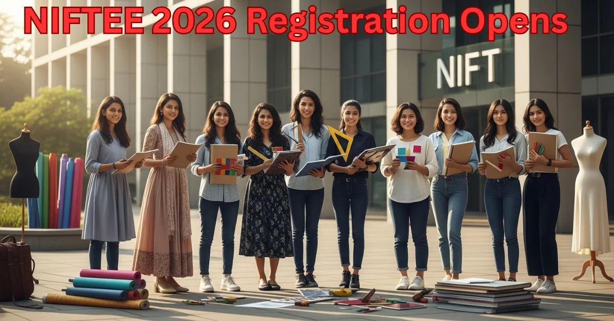NIFTEE 2026 registration opens for NIFT entrance exam with students preparing for design and fashion admissions.
