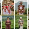 Traditional Sri Lanka Fashion AI Prompts featuring authentic Kandyan sarees, ves costumes and ceremonial outfits