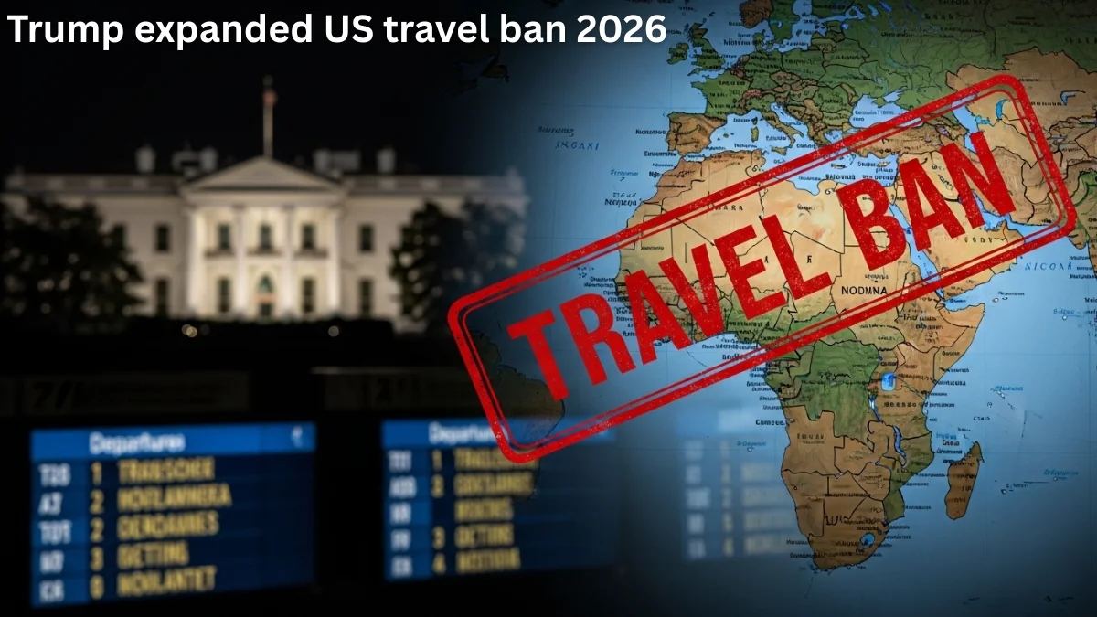 President Donald Trump expands the US travel ban to 39 countries, imposing full and partial entry restrictions starting January 1.