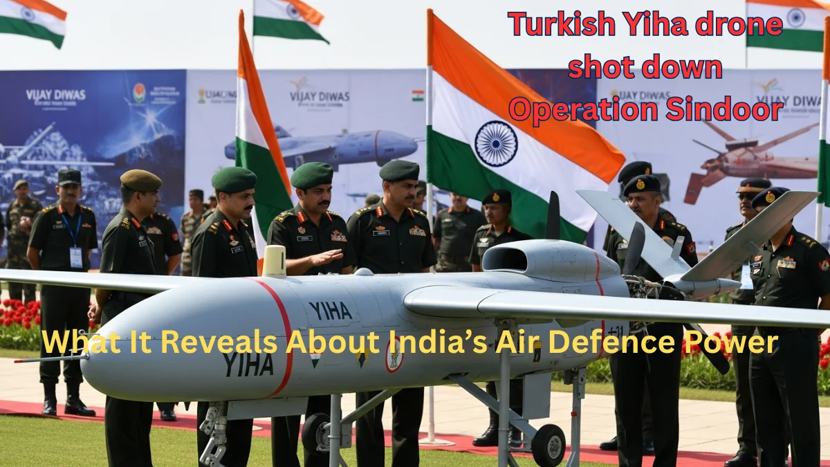 Turkish Yiha kamikaze drone shot down by Indian Army during Operation Sindoor displayed on Vijay Diwas