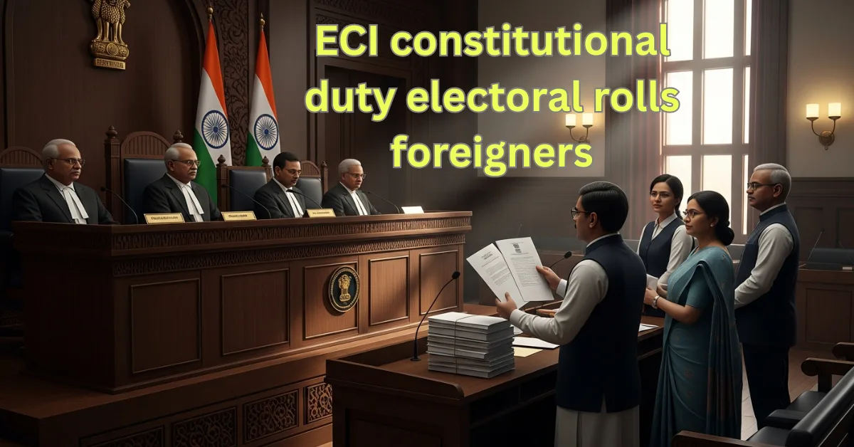 Election Commission of India tells Supreme Court that keeping foreigners out of electoral rolls is its constitutional duty, clarifies SIR is not NRC