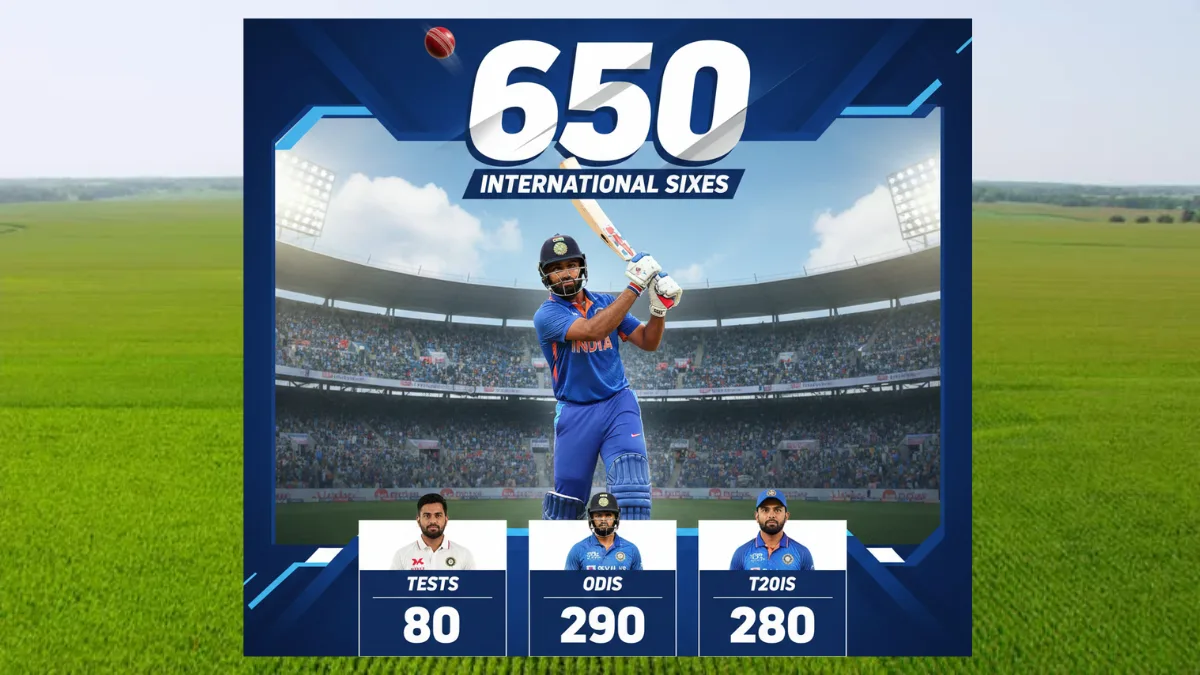 How many sixes has Rohit Sharma hit in international cricket