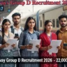 Indian Railways Group D Recruitment 2026 offering 22,000 government jobs for 10th pass candidates – apply online from January 20