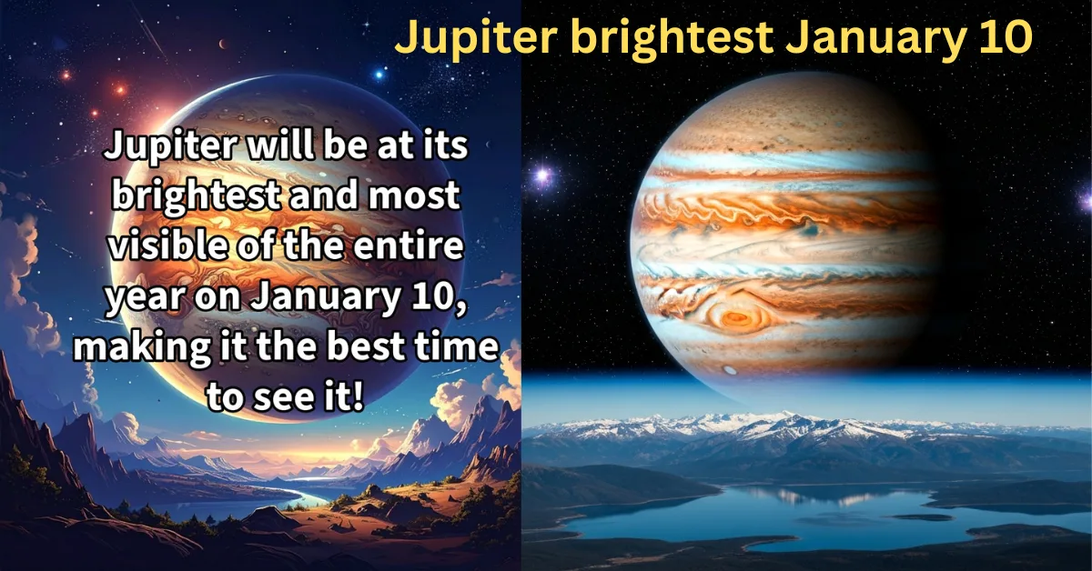 Jupiter shining at its brightest in the night sky on January 10, offering the clearest view of the planet this year