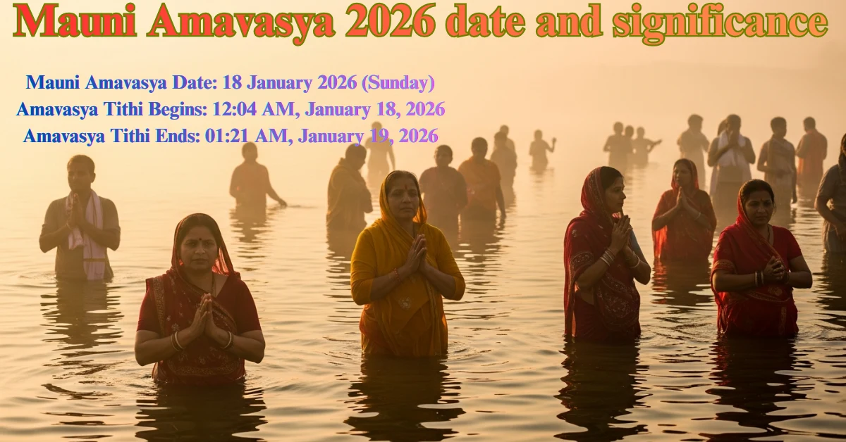 Mauni Amavasya 2026 devotees taking holy dip in Ganga River at Triveni Sangam during Magha Amavasya for spiritual purification and peace