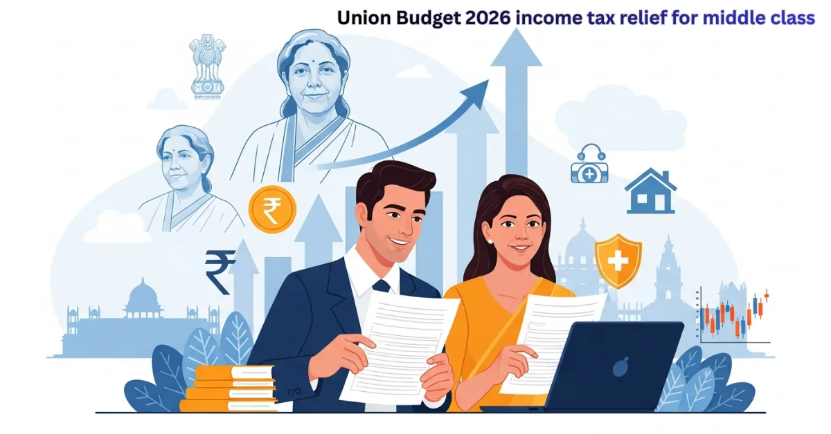 Union Budget 2026 expectations showing middle class tax relief, higher standard deduction, home loan benefits and capital gains changes in India