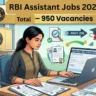 RBI Assistant jobs 2026 notification for 650 vacancies with graduate applying online for Reserve Bank of India assistant job.