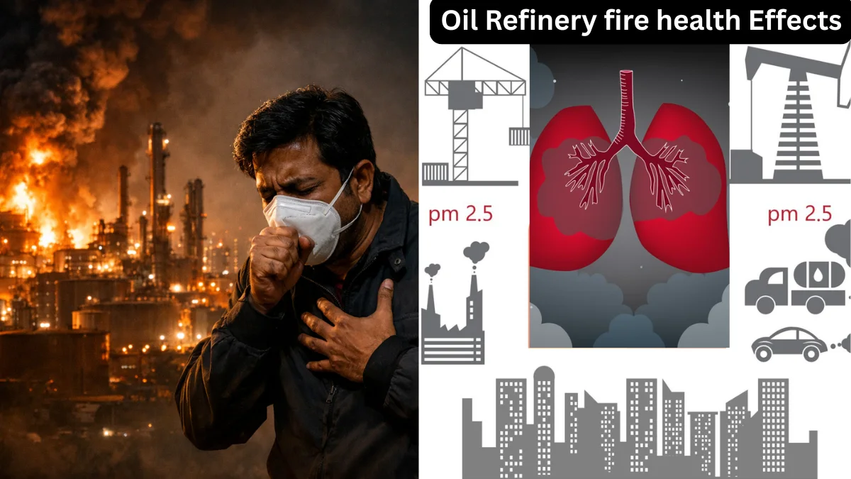 Oil Refinery fire health Effects