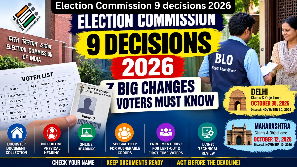 Election Commission 9 decisions 2026